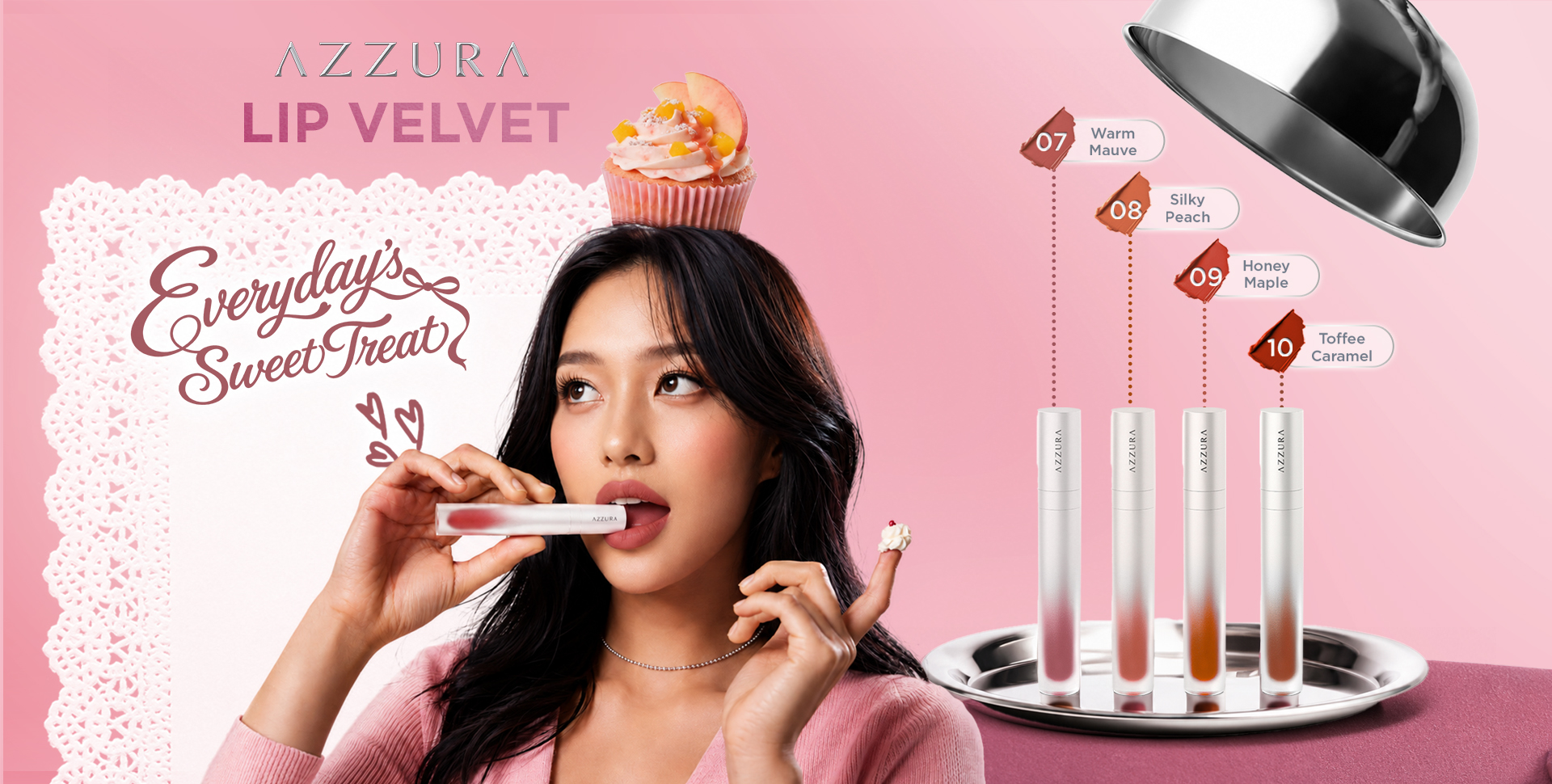 Rekomendasi 4 New Shade AZZURA Lip Velvet Siap-Siap Jatuh Hati Sama Dia yang Baru!